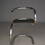 Rare Wim van den Bergh Tubular Side Chair. 1980s