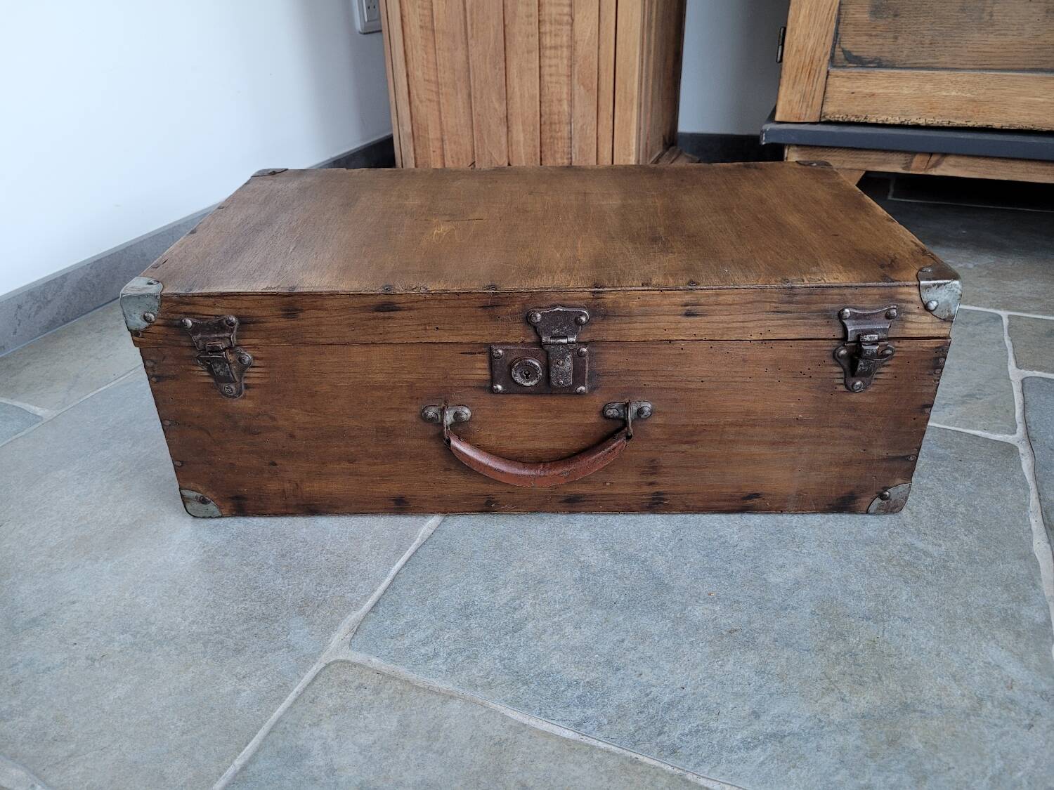 Old wooden trunk