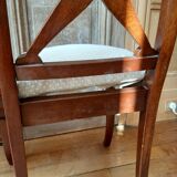 Paire de chaiss Restauration en acajou