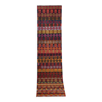 Tapis vintage turc de oushak tissé à la main 99x455 cm