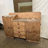 Art Deco furniture dressing table with mirror and marble