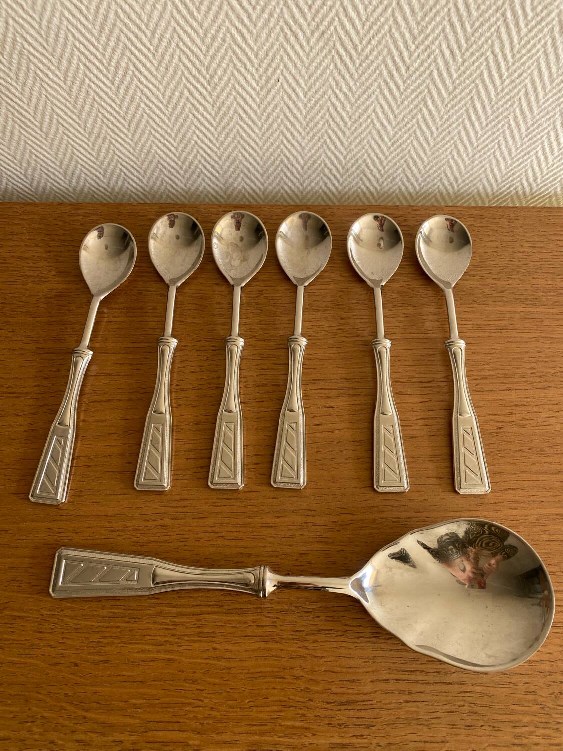 Service à dessert La S. Marco métal argenté et porcelaine