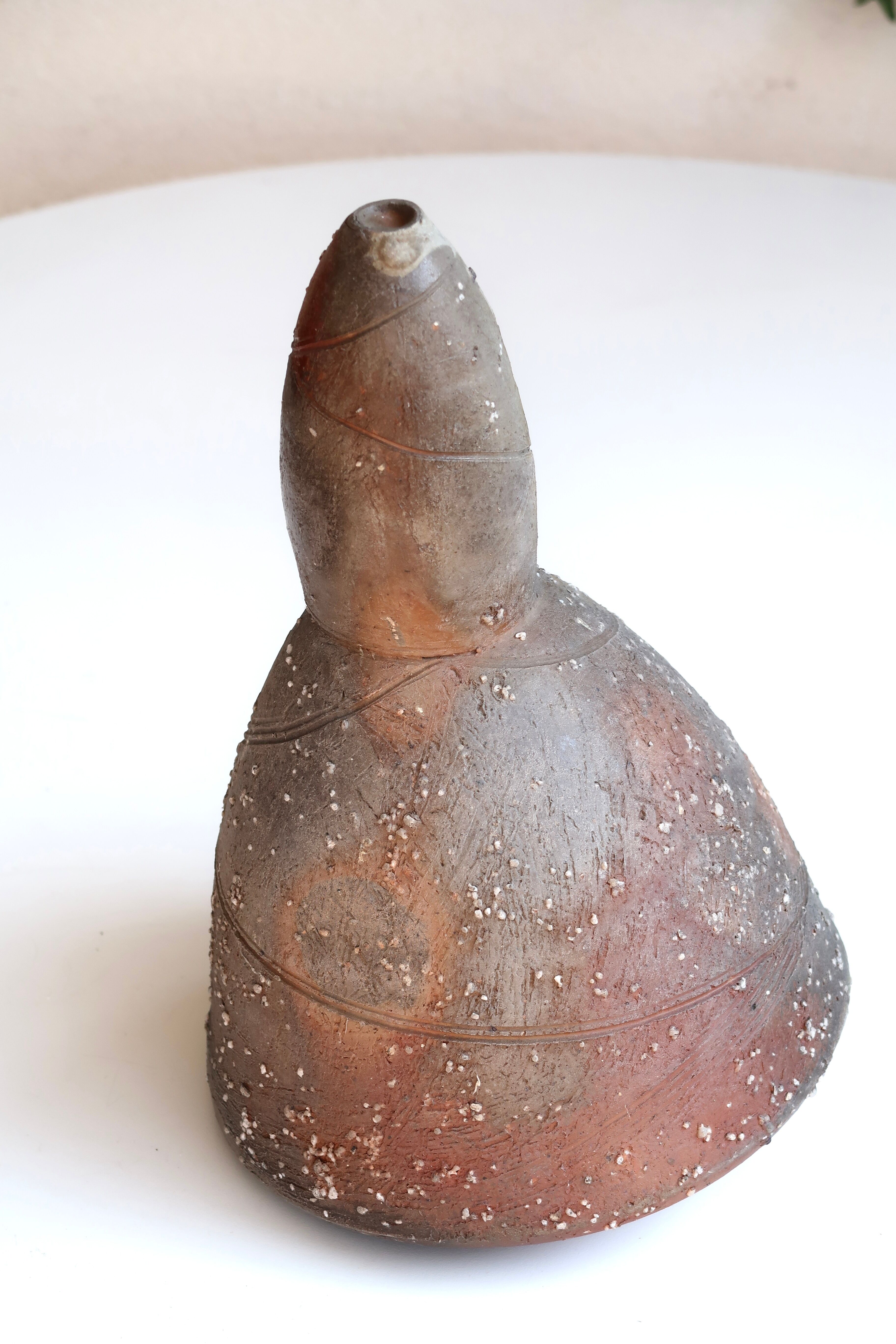 Abstract sculpture by Eric Astoul in sandstone, La Borne