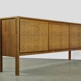 Vintage German Rio sideboard in rosewood, woven finish, Leo Bub, 19