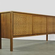 Buffet rio allemand vintage en palissandre, finition tissée, leo bub, 19
