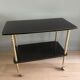 Vintage service table in Formica with wheels