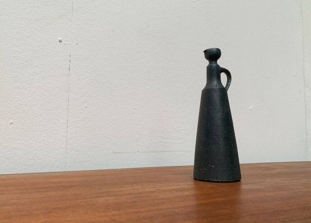 Brutalist Vintage Carafe Vase by Gerhard Liebenthron, 1980