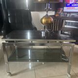 70s coffee table in chromed metal