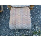 Pair of colonial rattan deck chairs