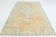 7x10 Vintage Turkish Rug, Orange Beige Floral Rug, Faded Wool Cotton Area Rug