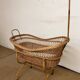 Rattan cradle on wheels