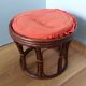 Rattan wicker pouffe stool