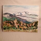 Oil painting on canvas signed by Françoise Griffiths art workshop