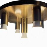 Space Age brass ceiling light by Schmitz Leuchten
