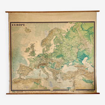 Affiche carte de l'Europe