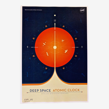 Lithographic printing deep space atomic clock orange