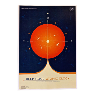 Lithographic printing deep space atomic clock orange