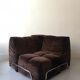 Modular sofa metal and velvet design 1970