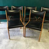 Series of 6 chairs from the 70s