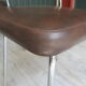 Set of 4 chairs in skaï and vintage chrome