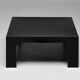 Table basse carrée en fibre de verre noire italienne des années 1970