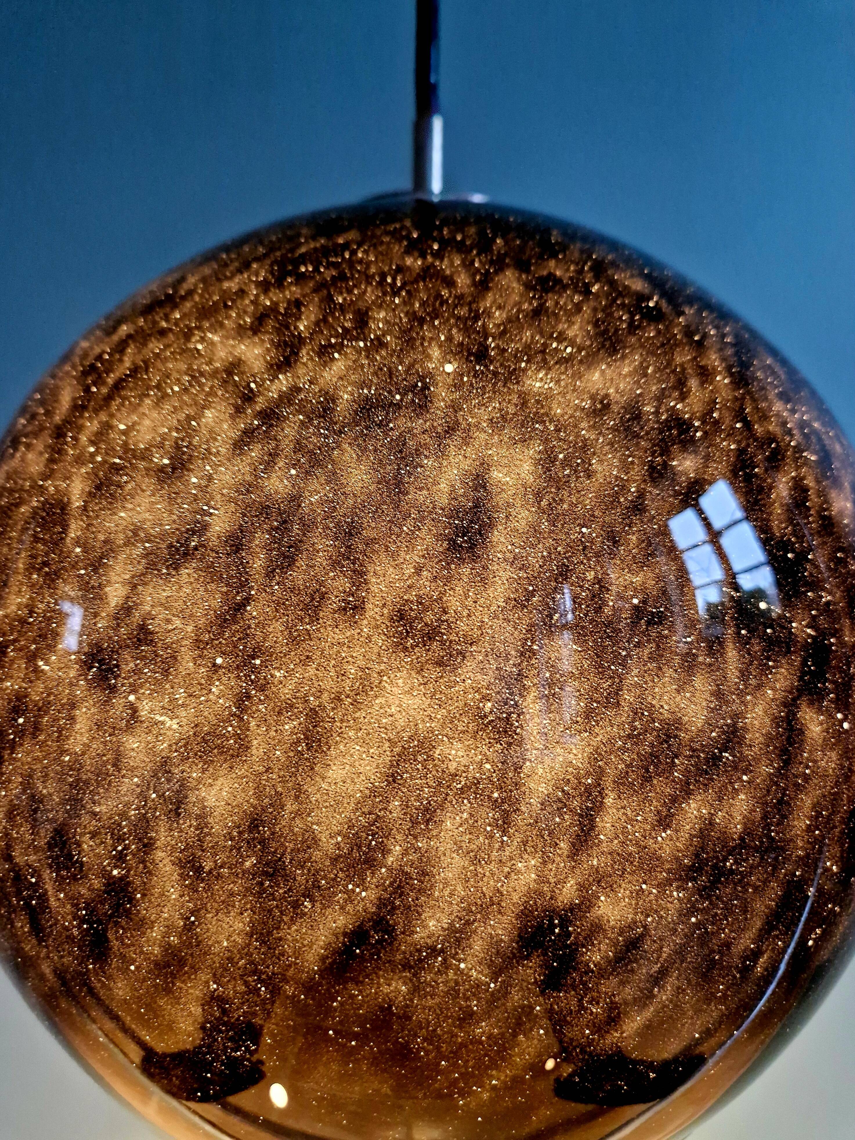 Suspension in speckled black opaline, Peill & Putzler, 1970s