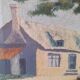 Tableau paysage maison bretonne