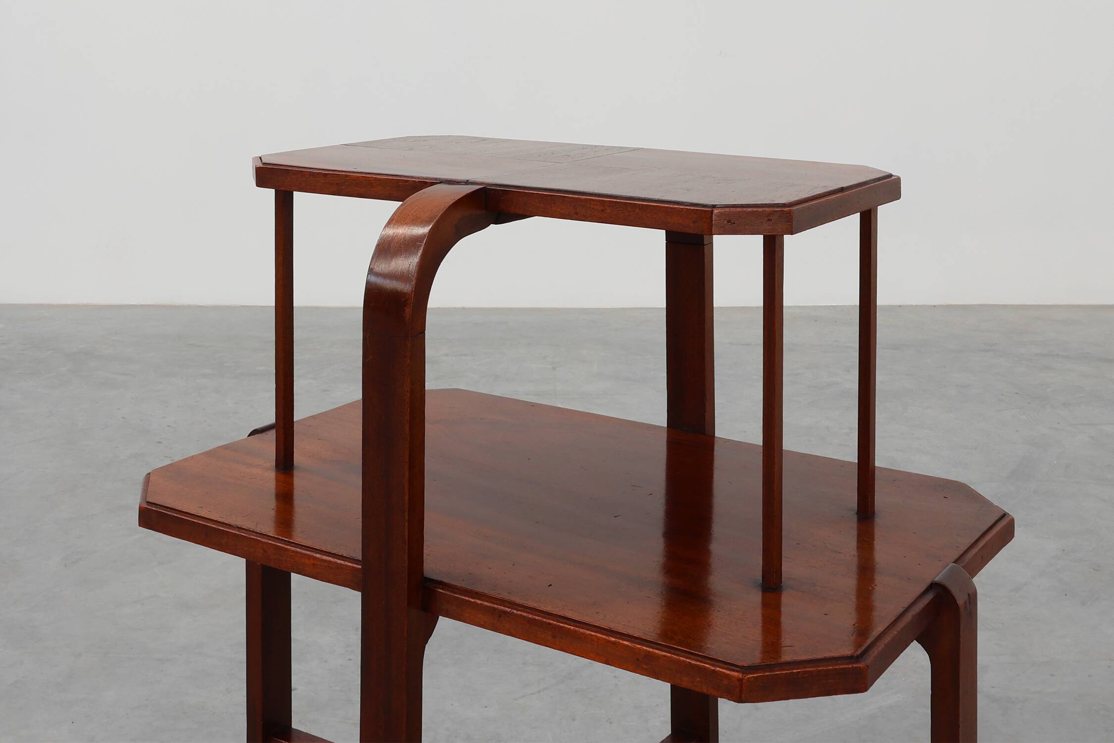 Art Deco Two-Tier Side or Centre Table in Wood, France ca. 1920