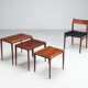 Johannes Andersen set of nesting tables in rosewood Silkeborg Denmark 1960