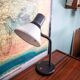 Lampe de bureau espagnole en col de cygne des années 70 en blanc par Fase