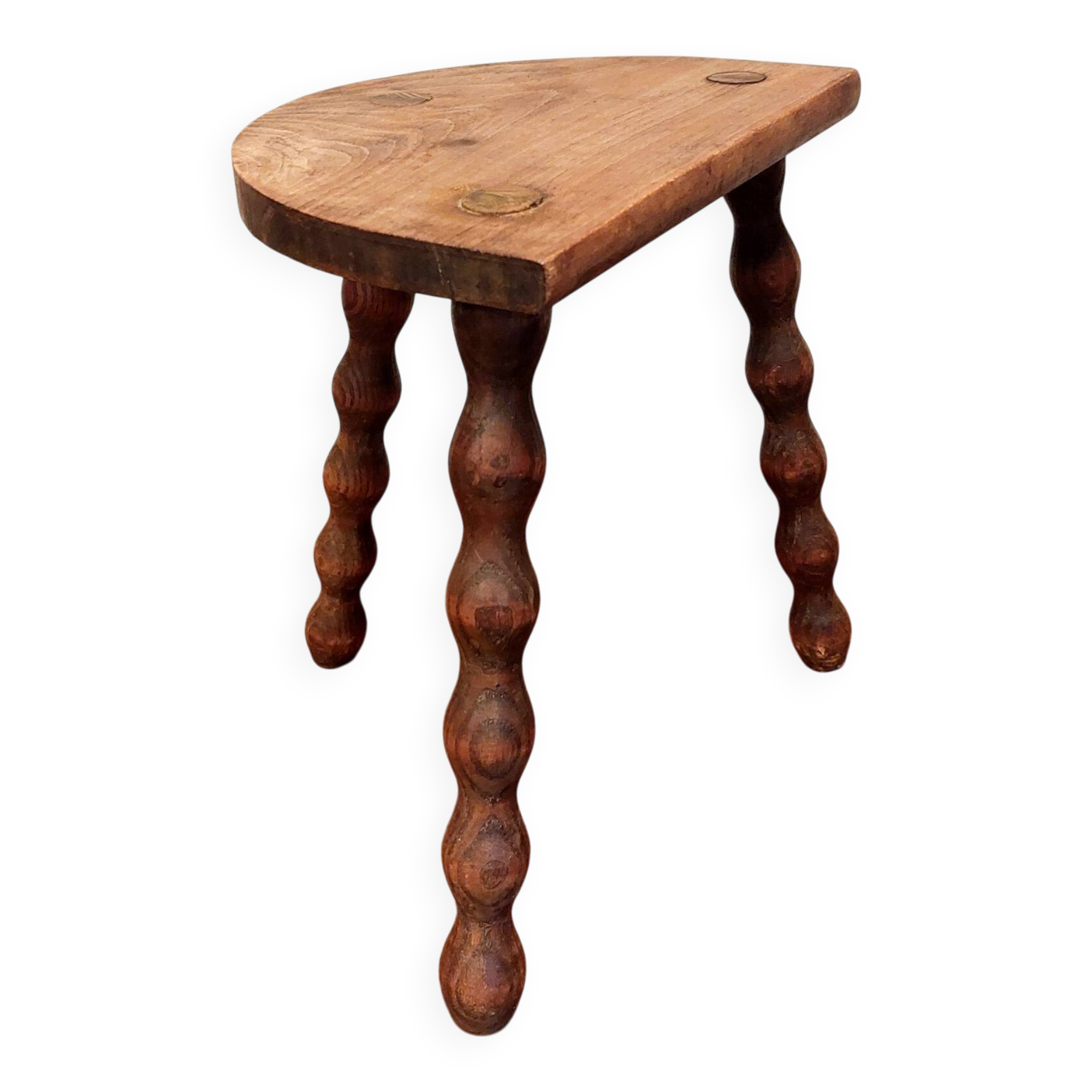 Tabouret ancien tripode en bois