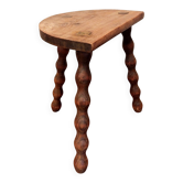 Tabouret ancien tripode en bois