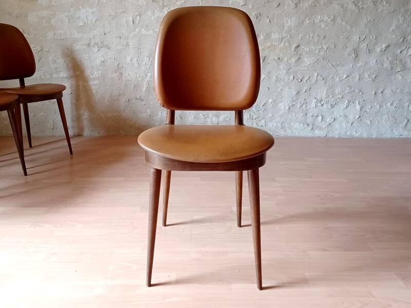 4 Baumann chairs model Pégase, 1960