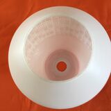 Transparent opaque glass globe with grid patterns