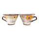 Pair of vintage 70s stoneware cups – matcha or coffee