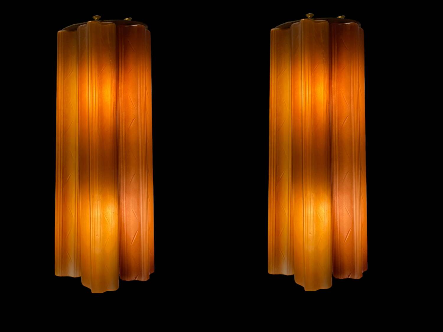 Glass tube sconces set of 2