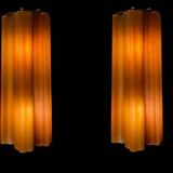 Glass tube sconces set of 2