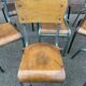 Set of 10 vintage mismatched industrial chairs mullca