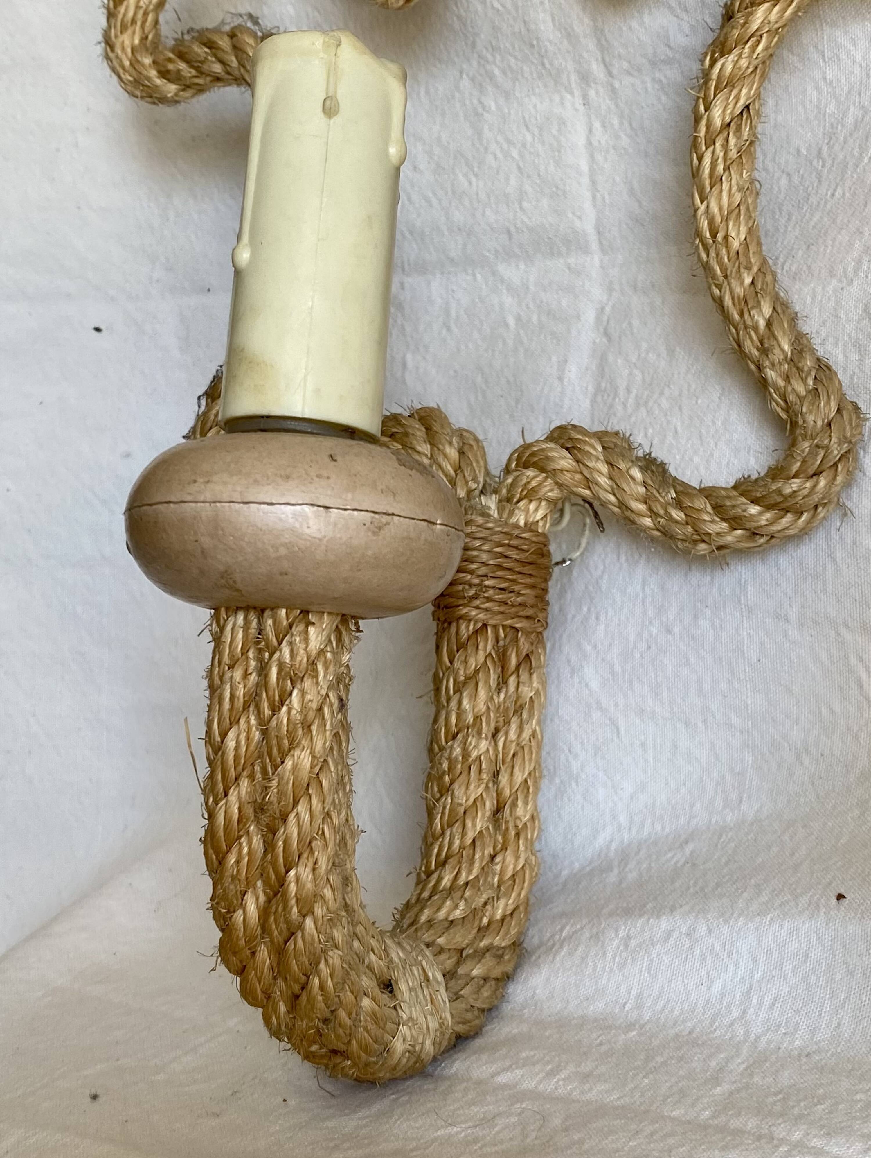Paire de lampe d'appliques en corde audoux minet
