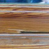 Pitch pine wood mirror bonnetiere