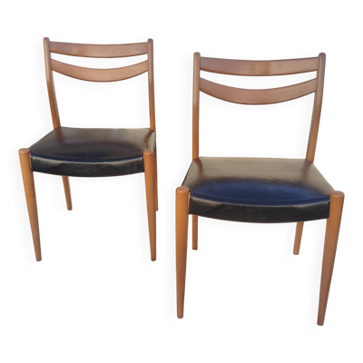Set 2 chaises scandinaves