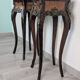 Pair of Louis XV bedside tables with marquetry and gilded bronzes