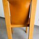 Chaises en orme massif et cuir , Luigi Gorgoni , roche bobois