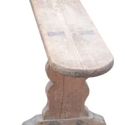 Long French wabi-sabi bench in weathered pine – circa 1900