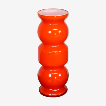 Vase bubble 70s orange vintage