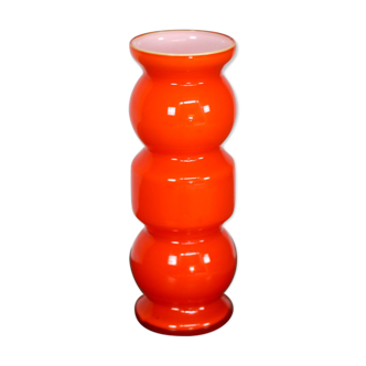 Vintage orange bubble vase 70s