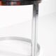 Vintage round table in chrome steel and smoked glass, 1970s