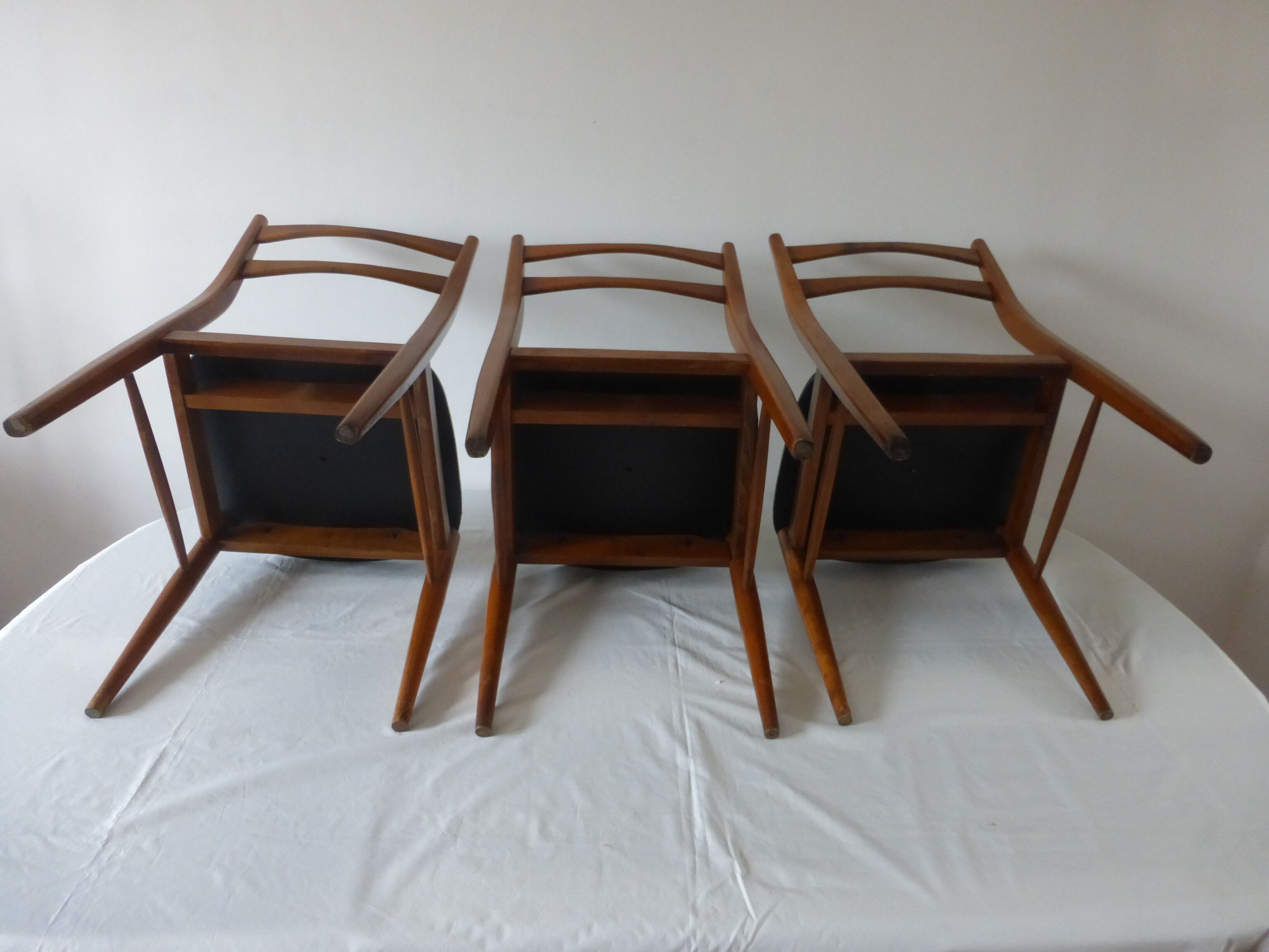 3 scandinavian style chairs 1960
