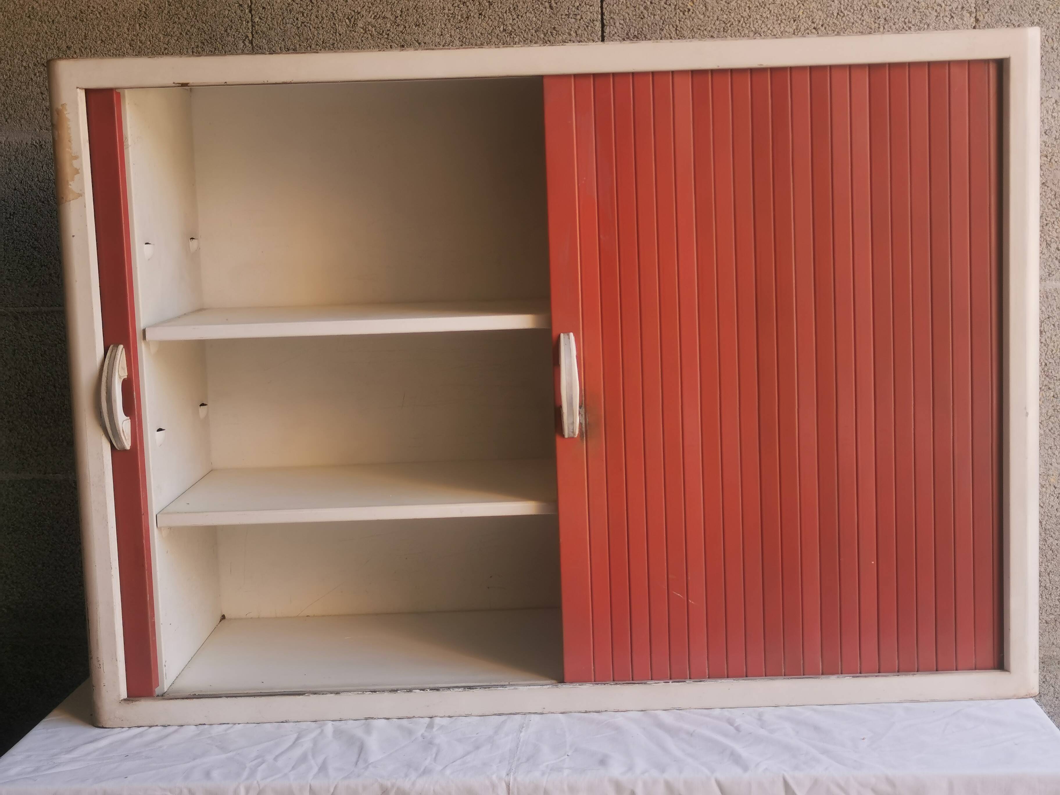 Vintage “curtain” storage furniture