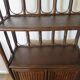 Retro-vintage-Low sideboard-library - cane-wood-rattan-1960s